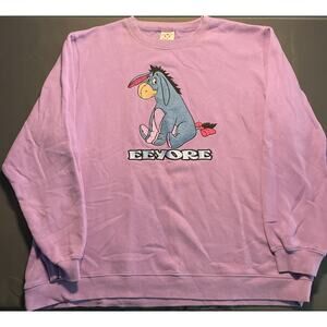 Vintage Disney Store Winnie Pooh Eeyore Purple Sweatshirt XXL